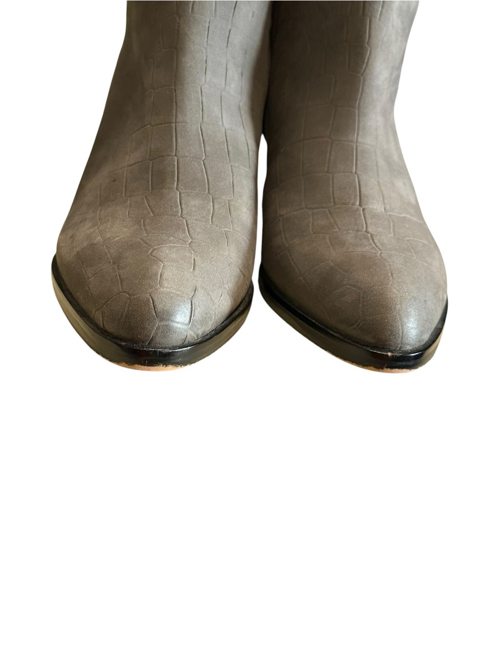 Sam Edelman Joelle Croc Embossed Leather Knee High Boots Gray Women’s US 7M - Picture 9 of 10